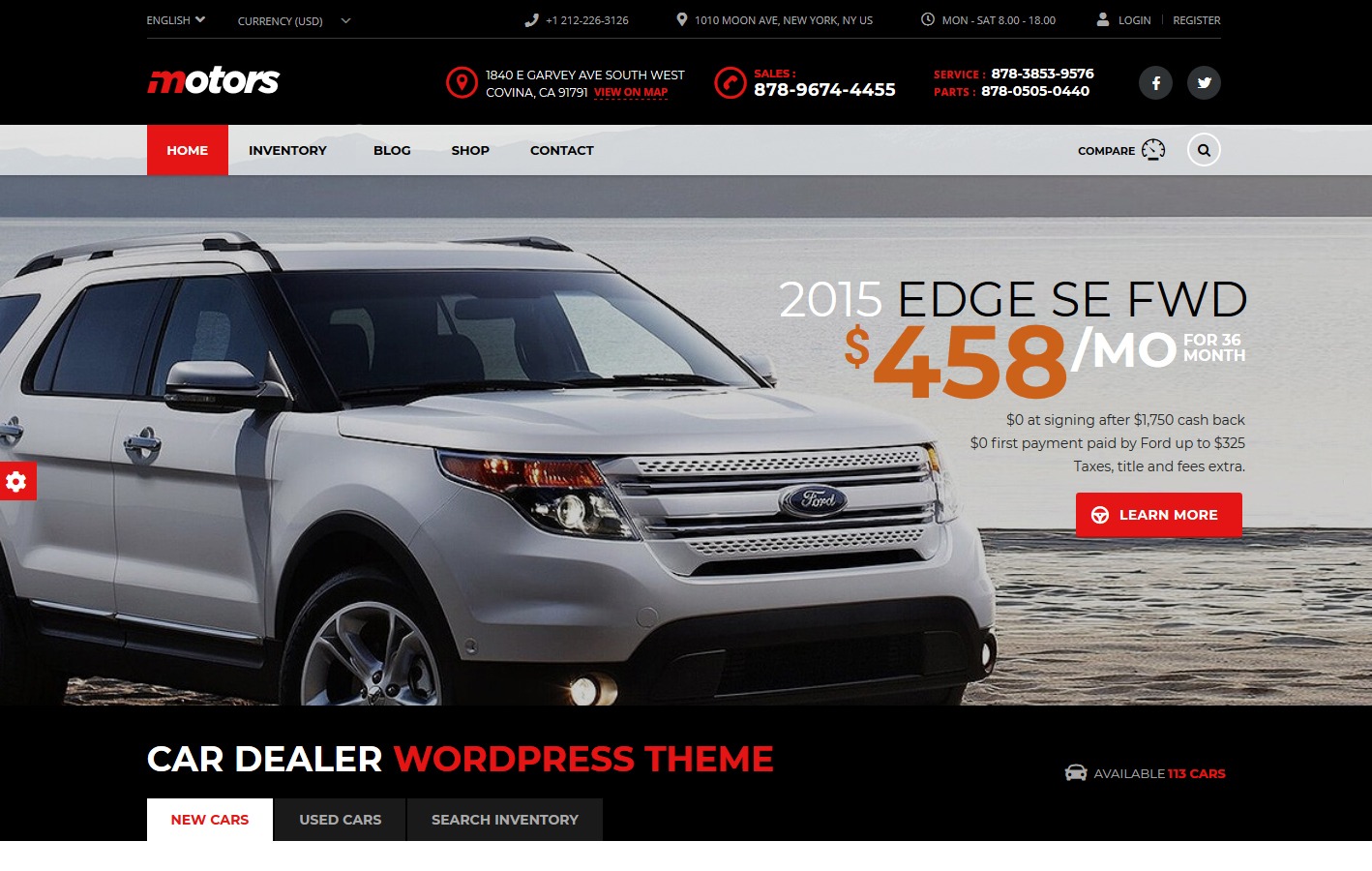 Wordpress Legend Car Dealership Websites