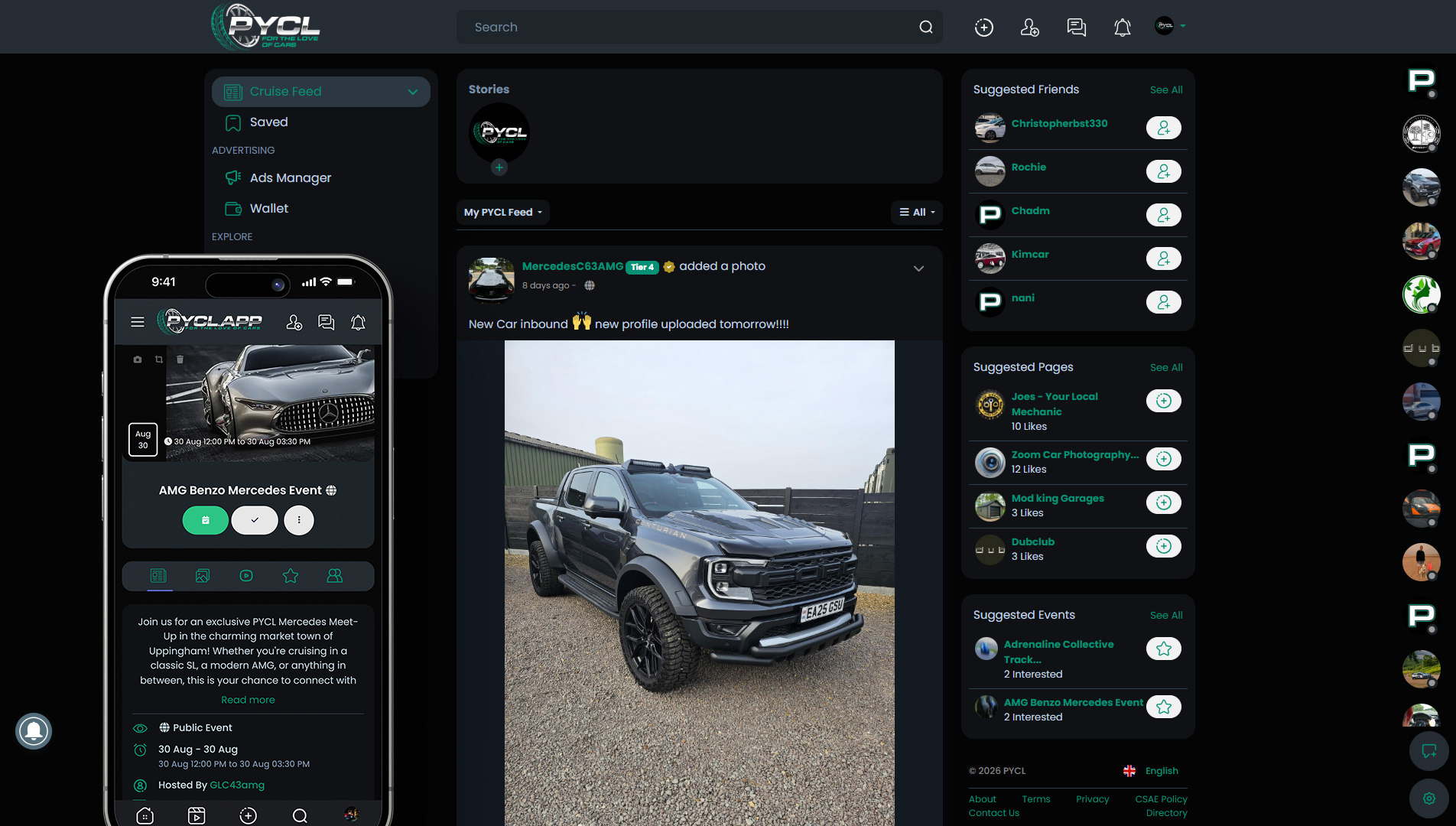 PYCL website screenshot